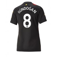 Manchester City Ilkay Gundogan #8 Fotballklær Bortedrakt Dame 2022-23 Kortermet